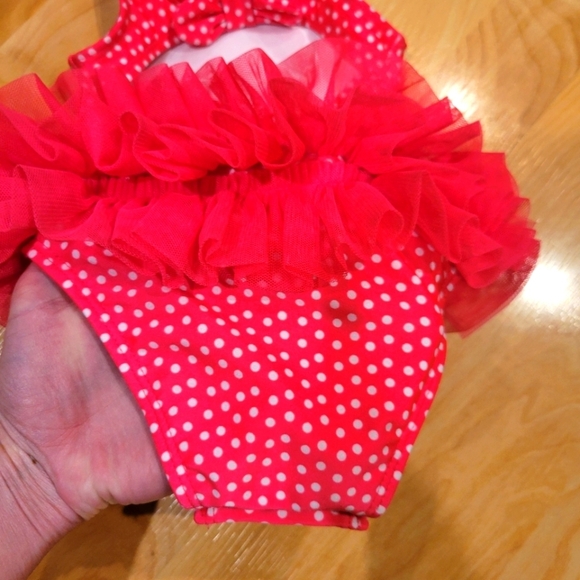 Cat & Jack Polkadot Tutu Ome Piece Swim Suit Size 9 Months - Picture 4 of 5